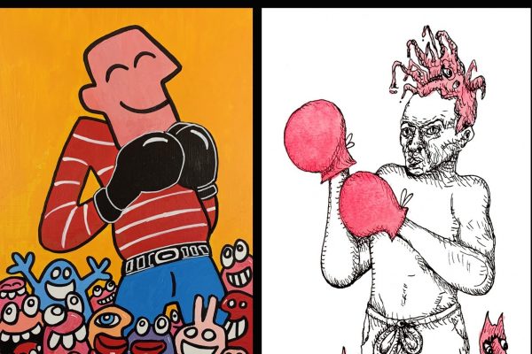 « MATCH RETOUR » peintures d’Eric DEMELIS et Philippe CHAMBON