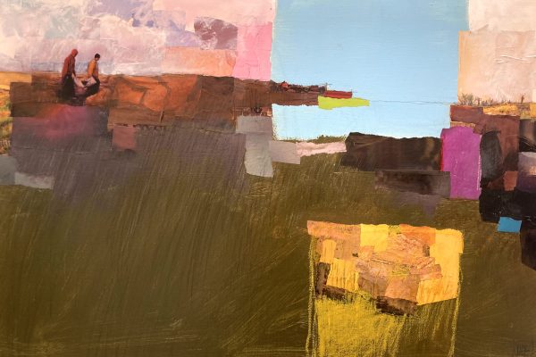 JIDE / collages et huile sur toile